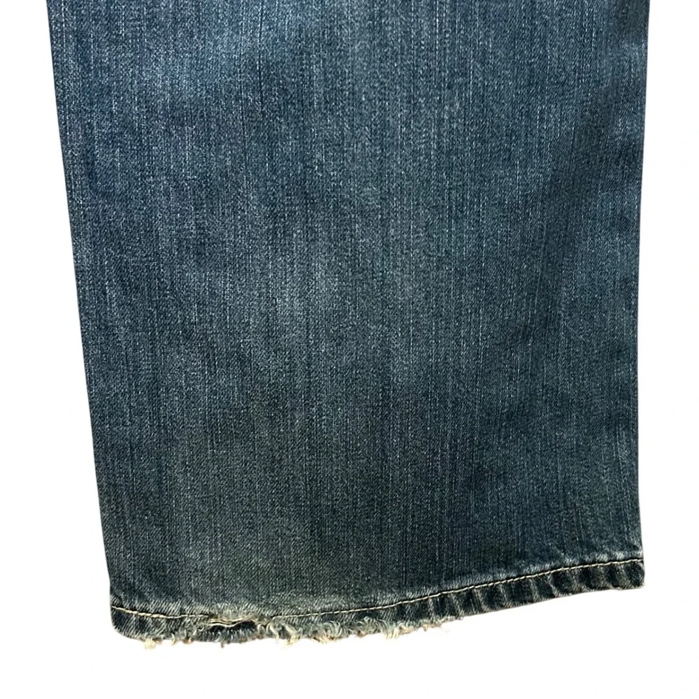 Levis 501 Straight Leg Button Fly Jeans Men's 40x32‎ Denim Blue Distressed Worn
